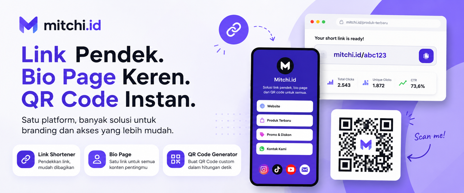Kenapa Bisnis Modern Butuh Link Shortener, Bio Page, dan QR Code di Era Digital